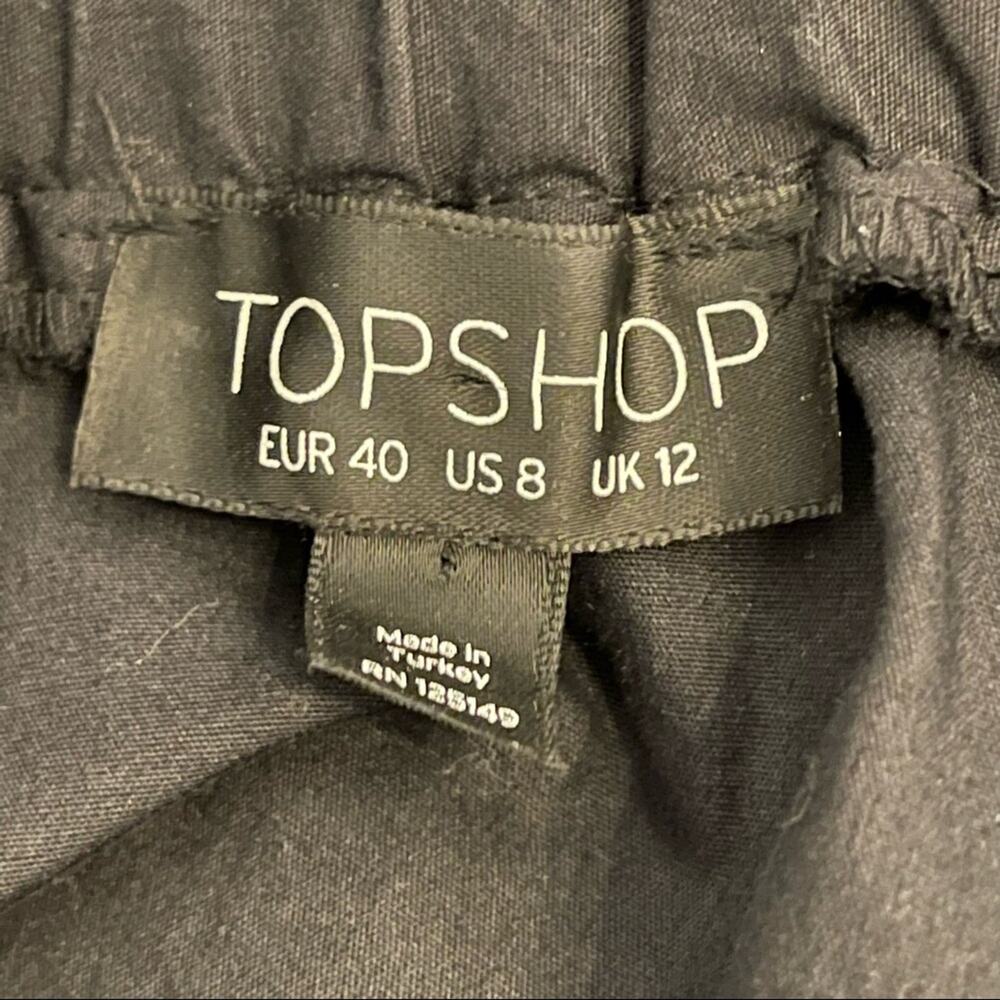 Topshop Black Off The Shoulder Embroidered Floral Top Size 8 - Picture 6 of 10